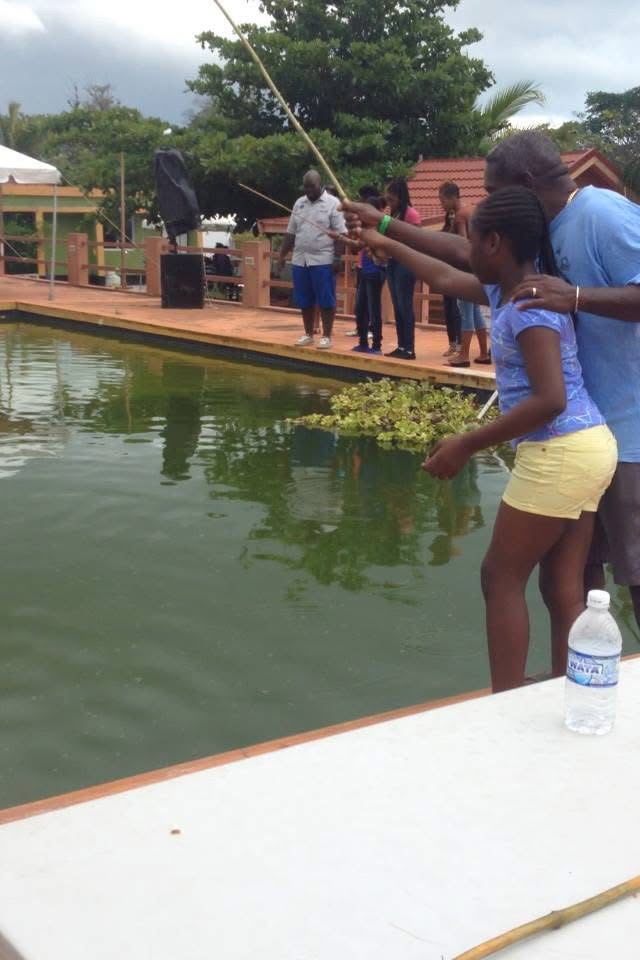 At the pond